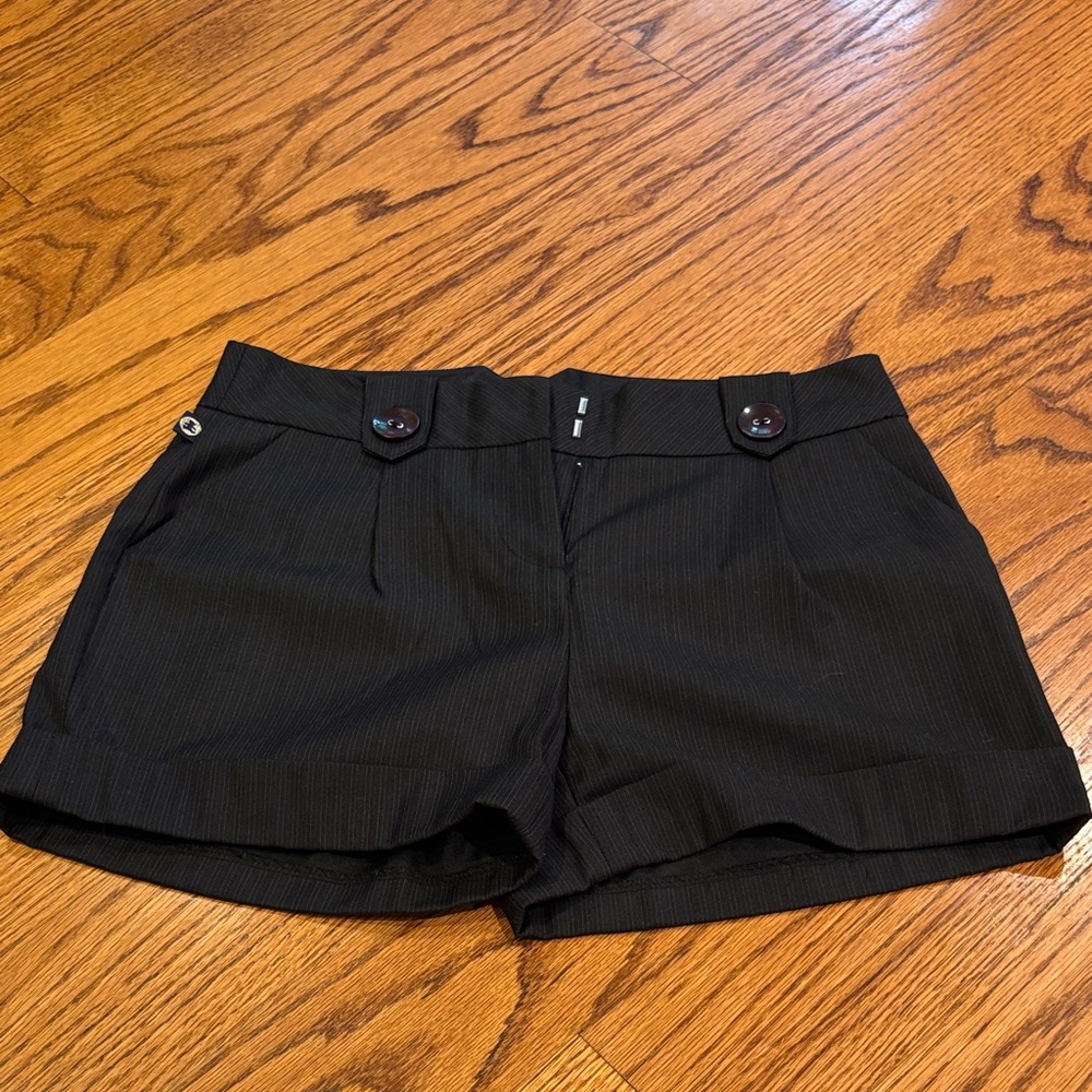 Lulu Castagnette Women's Black Striped Shorts Size 36